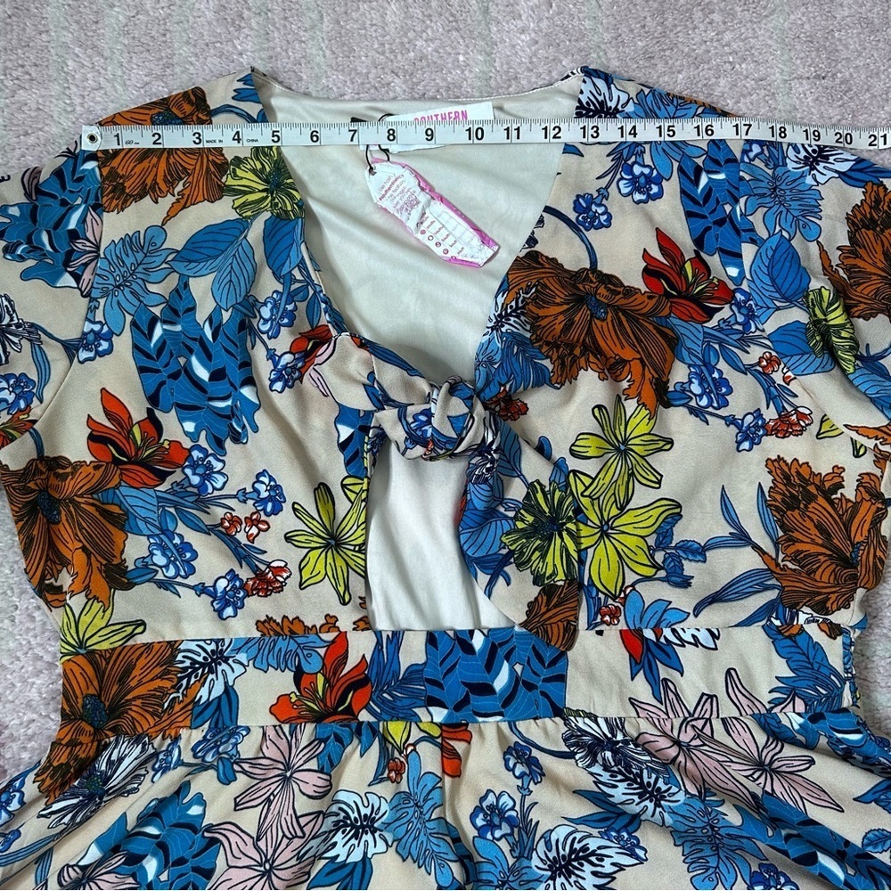 NWT Southern Fried Chics Floral Print Romper Size XXL Tropical Cruise - Picture 5 of 9